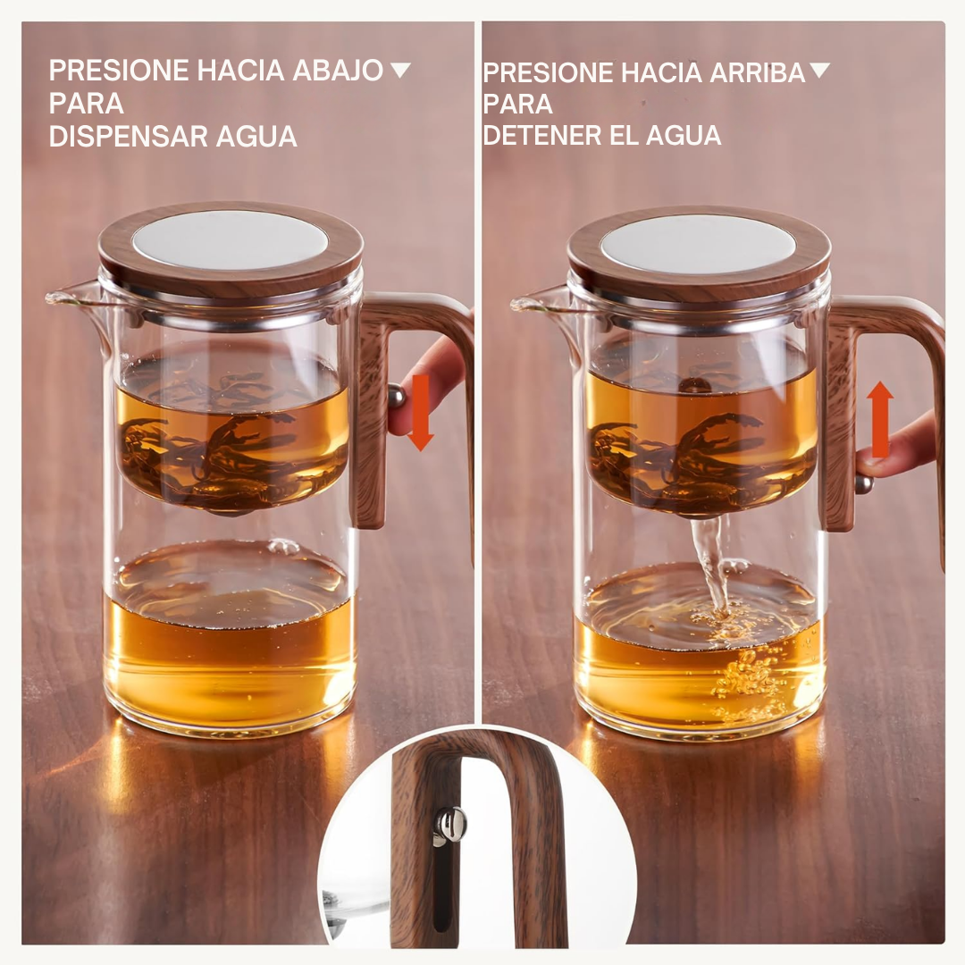 Tetera de Vidrio Encantada con Infusor