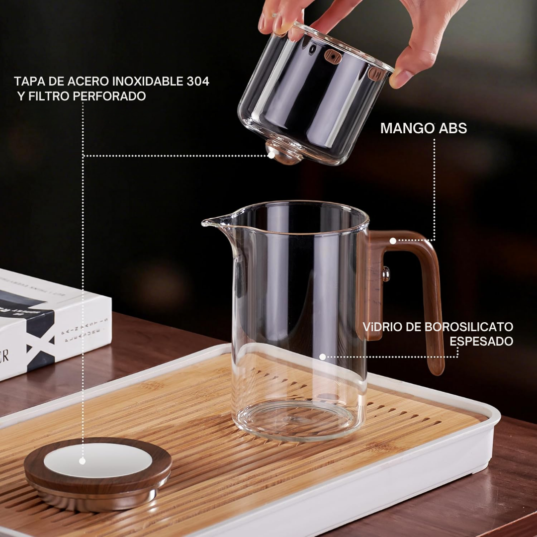 Tetera de Vidrio Encantada con Infusor